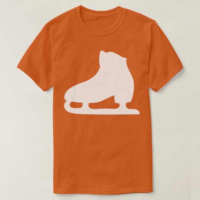 Ice Skate Solid White T-Shirt (Design Front)