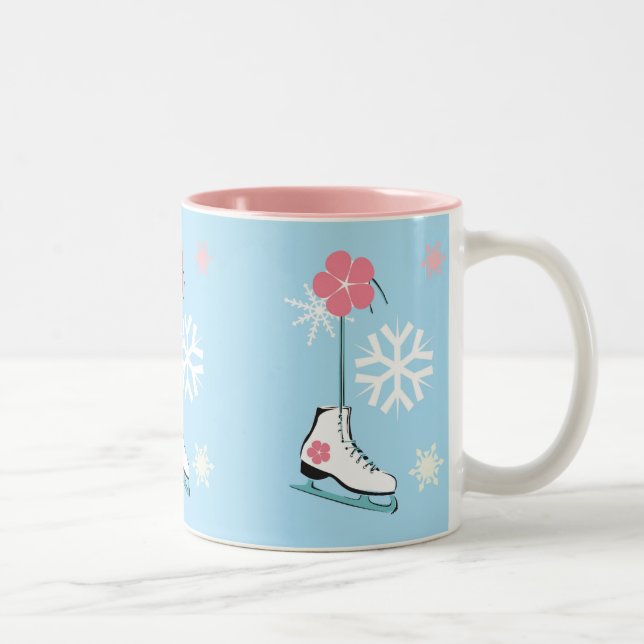 Ice Skate Two-Tone Coffee Mug (Right)