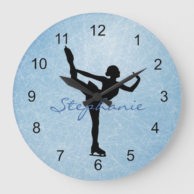 Ice Skater Design Wall Clock (Front)