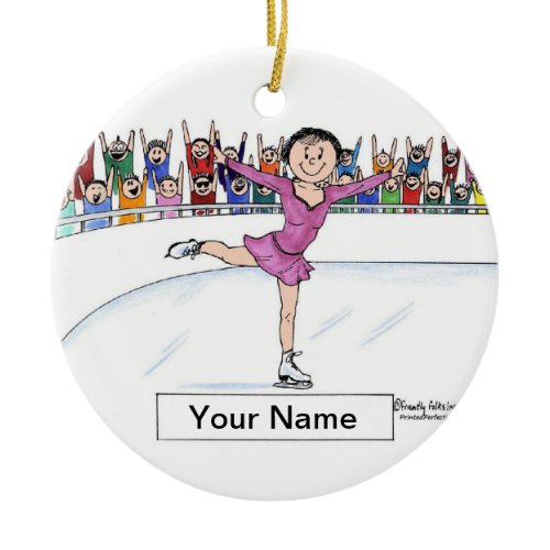 Ice Skater - Female Ceramic Ornament