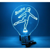 Ice Skater Figure Skate Light Lamp LED Personalize (Front)