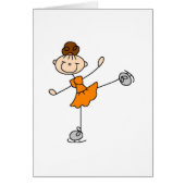 Ice Skater In Orange Card (Front)