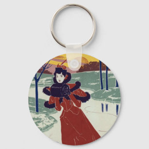 Ice Skater Keychain