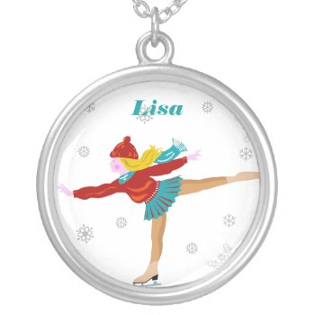 Ice Skater Necklace by Lilleaf at Zazzle