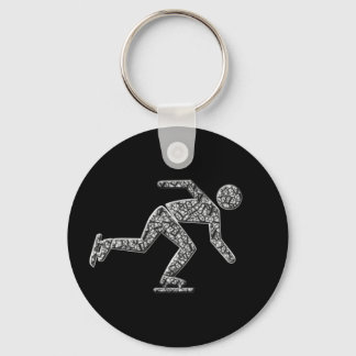 Ice Skater Speeds Keychain