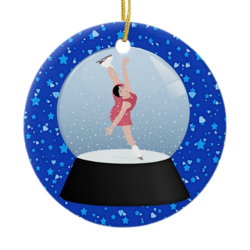 Ice Skater  - SRF Ceramic Ornament