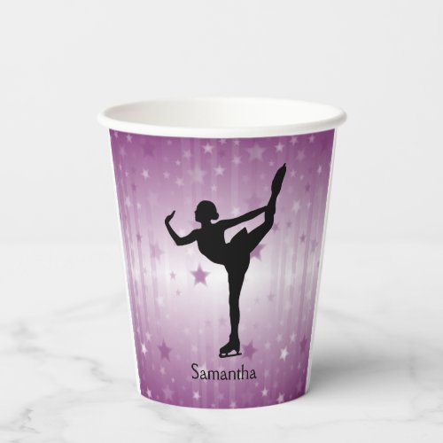 Ice Skater Stars Design Paper Cup