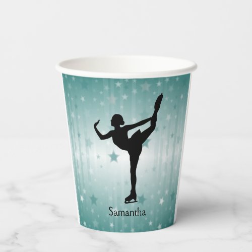 Ice Skater Stars Design Paper Cup
