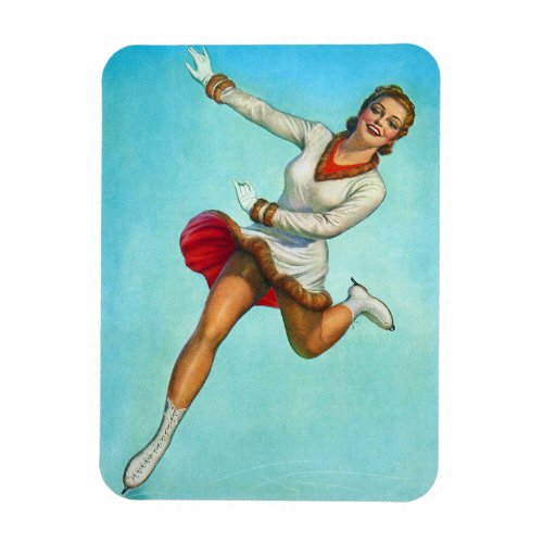  Ice Skater Vintage Pin Up Girl Magnet