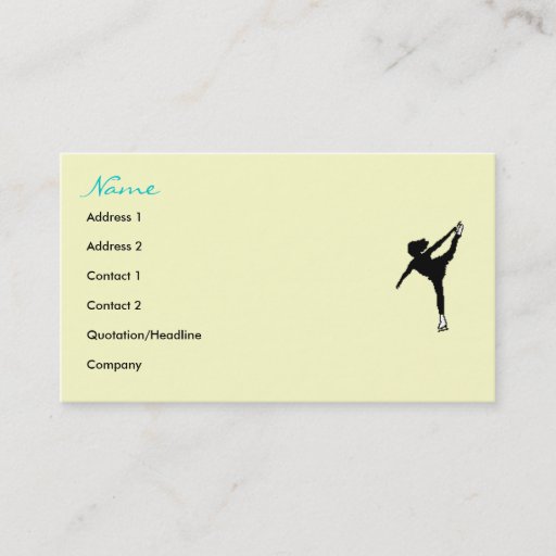 Customizable Ice Skaters' Card Business Card