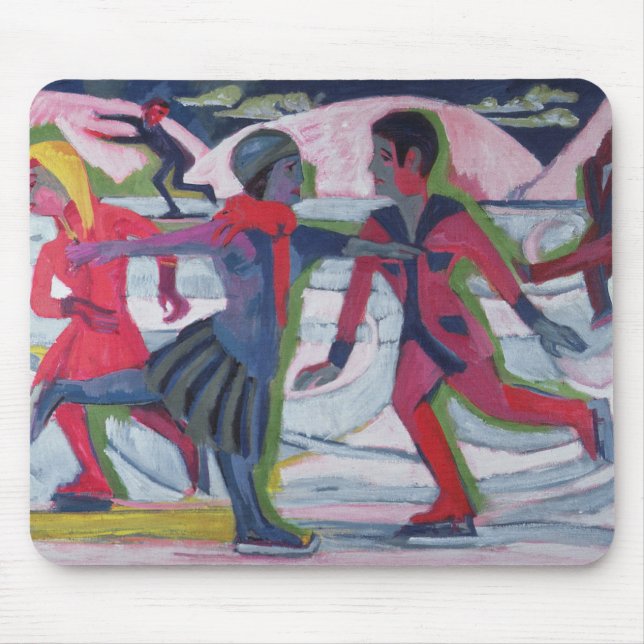 Ice Skaters Mouse Pad (Front)