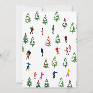 Ice Skaters Pine │ ice skating christmas winter Invitation