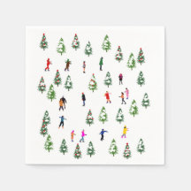 Ice Skaters Pine │ ice skating christmas winter