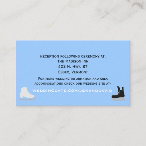 Ice Skaters Wedding Enclosure Card Business Card Templates
