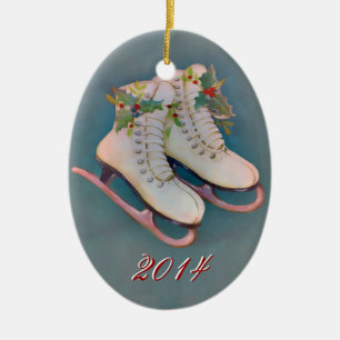 Ice Skates 2014 Ceramic Ornament