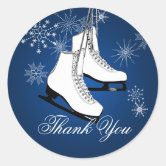 Ice Skating Stickers / Ice skating favor tags, Zazzle