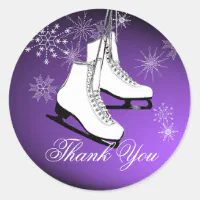 Ice Skating Stickers / Ice skating favor tags, Zazzle