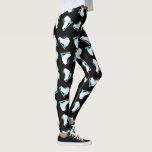 Ice Skates Blue Pattern Figure Skating Black Leggings<br><div class="desc">Cute Ice Skates Original Design figure skating leggings. Please see my other figure skating items in my store. Happy skating! *Hand-drawn ice skates design by me. All my designs are original! Only sold on my store. Follow me for continuous new characters!! ****Recommended: gift other people with this item and matching...</div>
