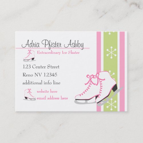 Ice SKates Business Card Template