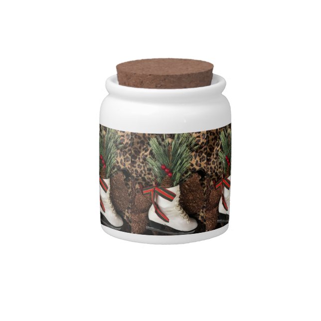 ICE SKATES CANDY JAR (Front)