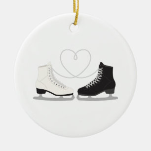 Ice Skates Ceramic Ornament