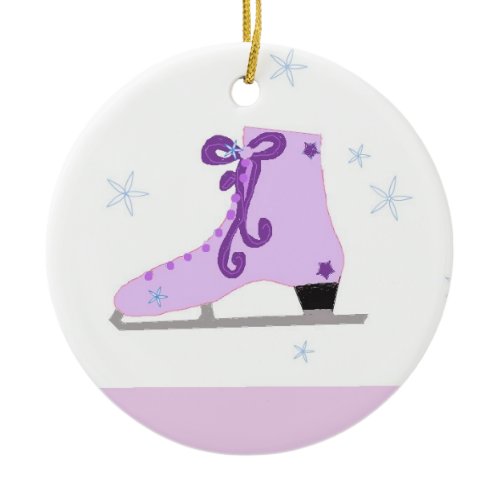 Ice Skates Ceramic Ornament