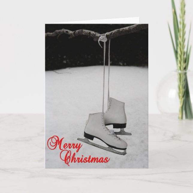 Ice Skates Christmas Card (Front)