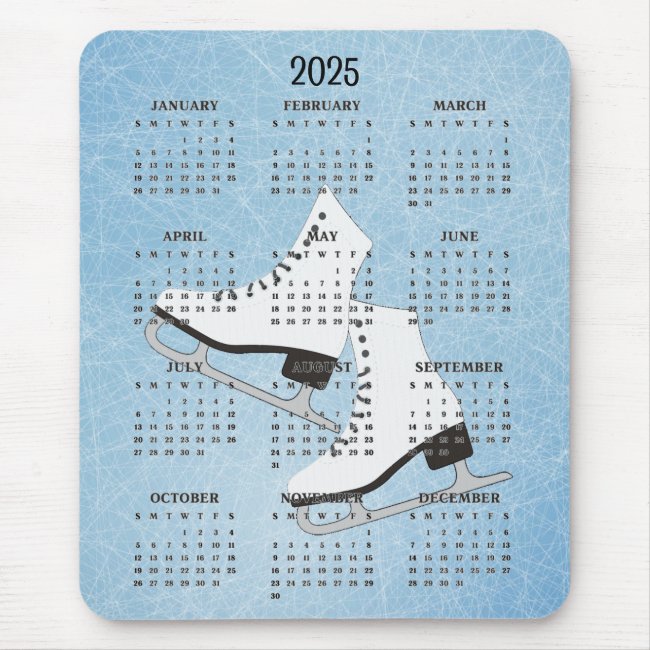 Ice Skates Design 2025 Calendar