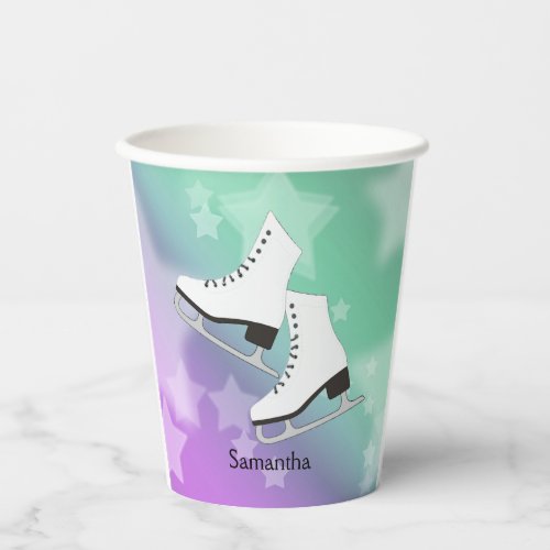 Ice Skates Design Paper Cup
