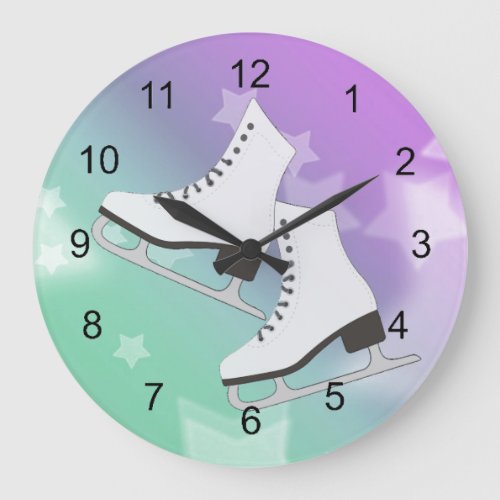 Ice Skates Design Wall Clock