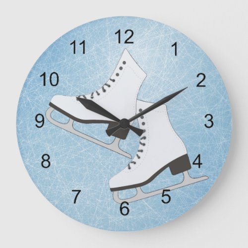 Ice Skates Design Wall Clock