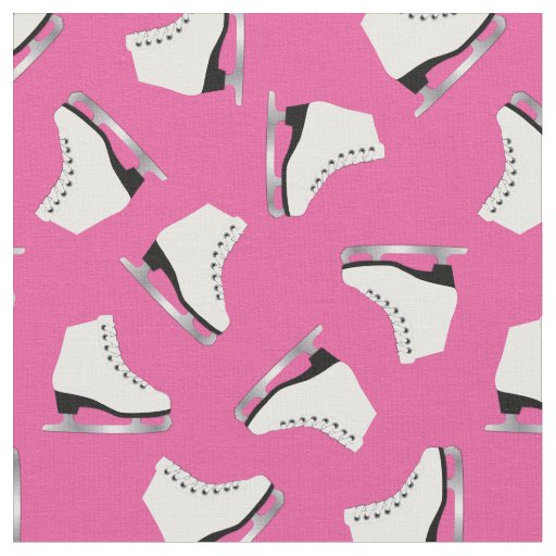 Ice Skates Figure Skating Rink Pink Fabric
