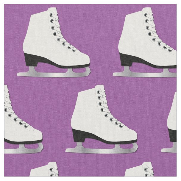 Pink Figure Skating Pattern Fabric Zazzle