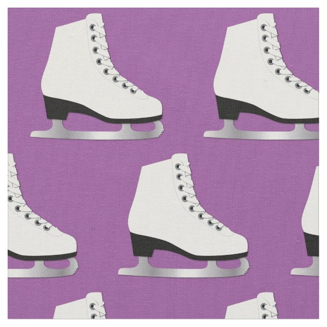 Ice Skates Figure Skating Rink Purple Fabric (Close Up)
