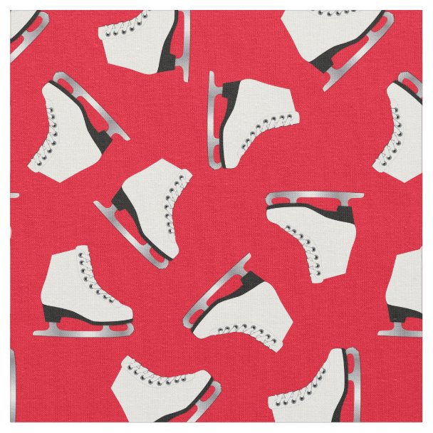 Peace Love Skating Cute Ice Skater Fabric Zazzle