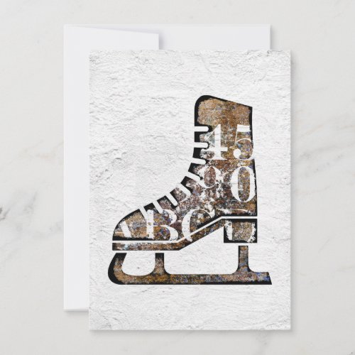 Ice Skates Greeting Card _ Mixed Media Art