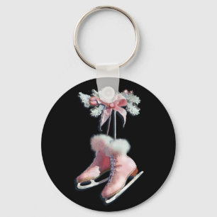 ICE SKATES in PINK by SHARON SHARPE Keychain