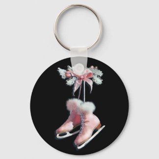 ICE SKATES in PINK by SHARON SHARPE Keychain