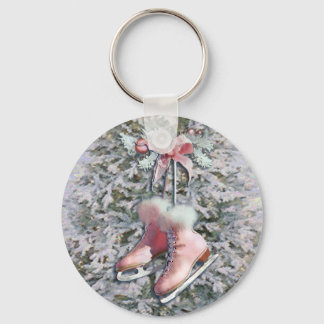 ICE SKATES in PINK by SHARON SHARPE Keychain