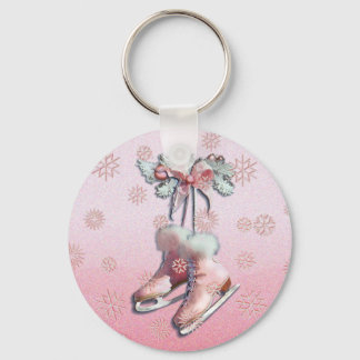 ICE SKATES in PINK by SHARON SHARPE Keychain