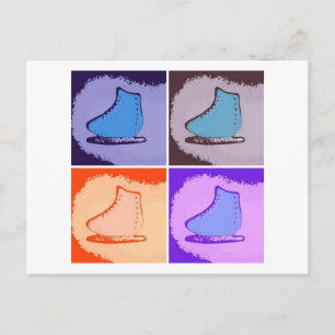 Ice Skates/Let it Snow Let it Snow Let it Snow Holiday Postcard