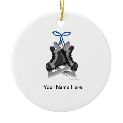 Ice Skates - Male Ceramic Ornament