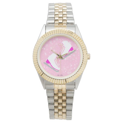 Ice Skates Pink Pretty Figure Skaters Pretty Watch