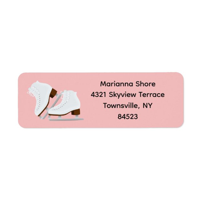 Ice Skates Return Address Label (Front)