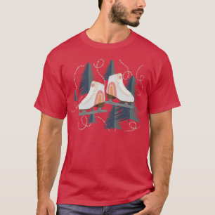Ice Skates Winter Wonderland Sports Outdoors Cerul T-Shirt