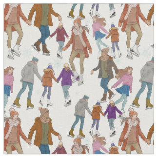Ice Skating Afternoon Fabric