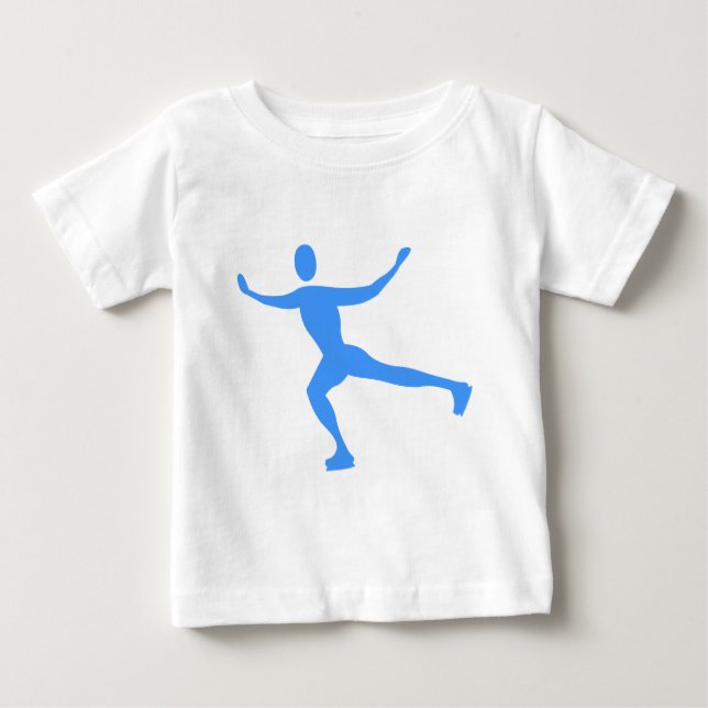 Ice Skating - Baby Blue Baby T-Shirt (Front)