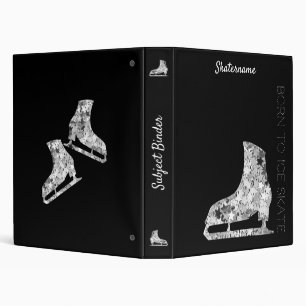 Ice skating binder - silver stars