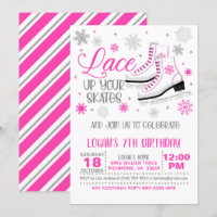 Ice Skating Birthday - Girl - Pink