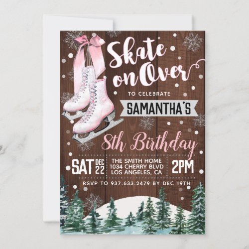 Ice Skating Birthday Invitation